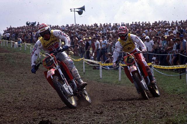Dave Thorpe racing in the Motocross World Championship
