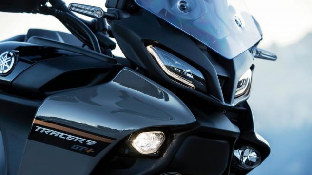 2023 Yamaha Tracer 9 GT+ headlights and radar. - Yamaha