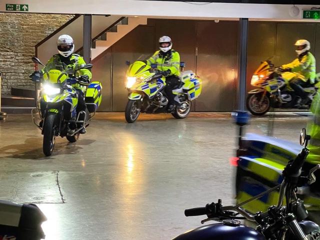 police motorcycles bike shed london