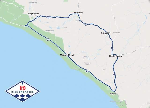 Isle of Wight Diamond Races track map