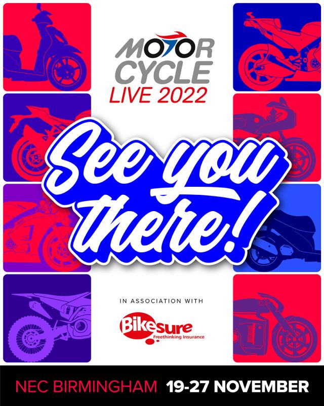 See you there banner for Motorcycle Live