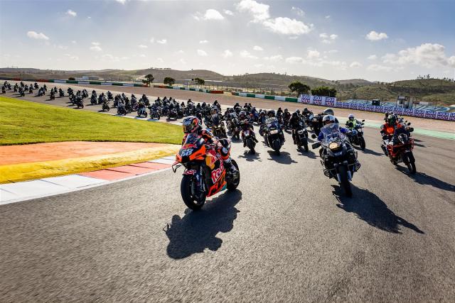 Miguel Oliveira leads Portuguese fans to Portimao circuit. - KTM Media/Polarity Photo.