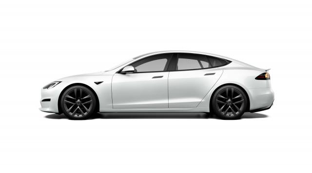 Tesla Model S in white
