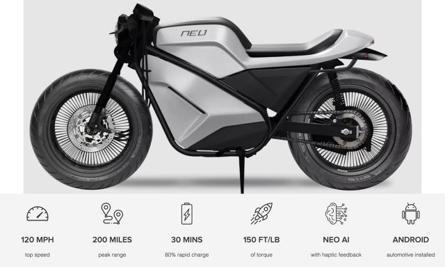 Neo One electric motorcycle spec