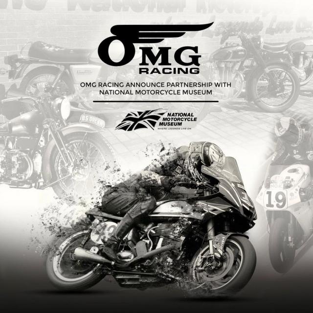 OMG Racing X National Motorcycle Museum partnership poster