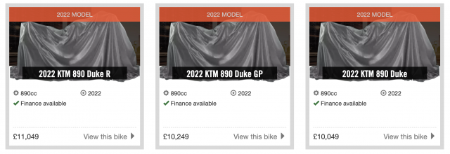KTM 890 Duke 2022 price