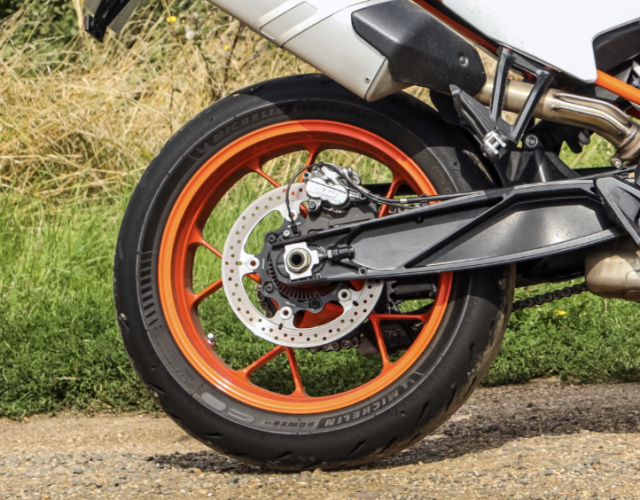 The braking system on a motorcycle