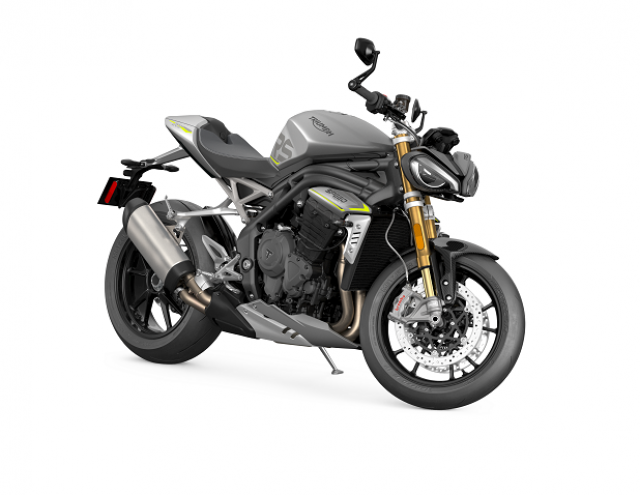 Speed Triple 1200 RS - Matt Silver Ice - Angle Front