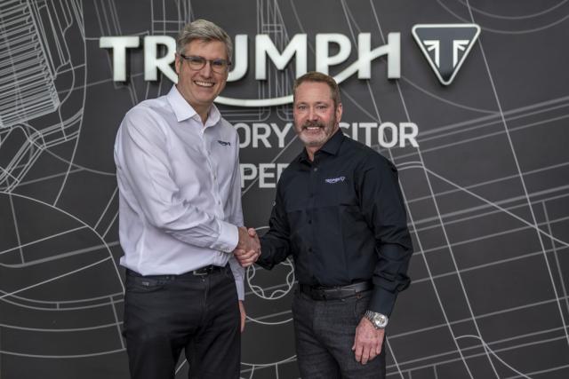 Nick Bloor & Bobby Hewitt, Triumph Racing SuperMotocross announcement. - Triumph