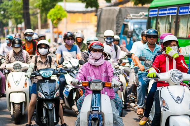 Vietnam motorcycle riders