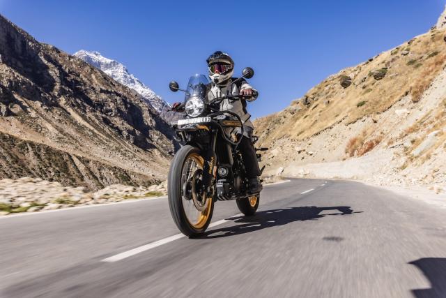 2024 Himalayan 450 riding along a mountain road