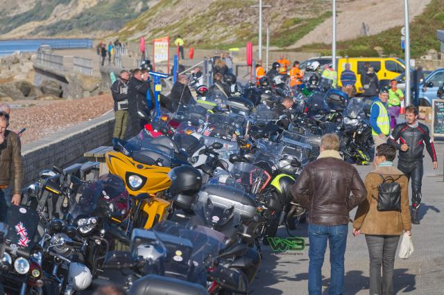 Motorcycles gathered for 2022 annual DocBike charity ride-out. - DocBike/Will Badman Photography