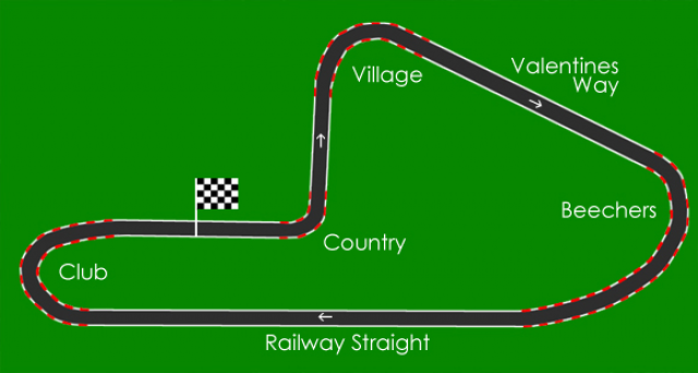 Aintree circuit map. - Aintree Motorcycle Racing Club