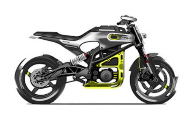 Husqvarna E-Pilen EV motorcyclle sketch 2022