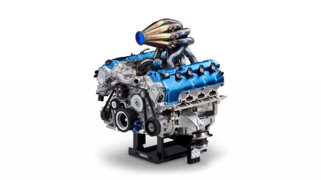 The hydrogen-fueled engine which Yamaha has helped to develop.
