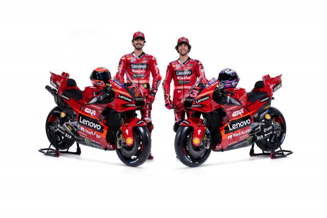 Francesco Bagnaia, Enea Bastianini, Ducati Desmosedici GP23, 2023 Ducati Lenovo Team team launch.