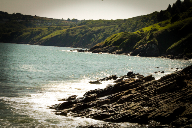 Isle of Man scenery, cliffs, sea.