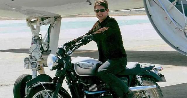 A Triumph Bonneville ridden in Mission Impossible III