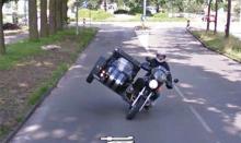 Google Maps Street View sidecar stunt