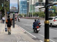 motorcycle rider in Bangkok