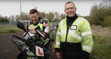 Jonathan Rea learning to ride a motorcycle