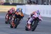 Jorge Martin, Brad Binder, Francesco Bagnaia, 2023 MotoGP Thai Grand Prix. - Gold and Goose