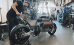 Maxwell Hazen and his F355 powered custom motorcycle