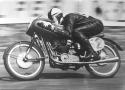 Cecil Sandford racing a motorcycle