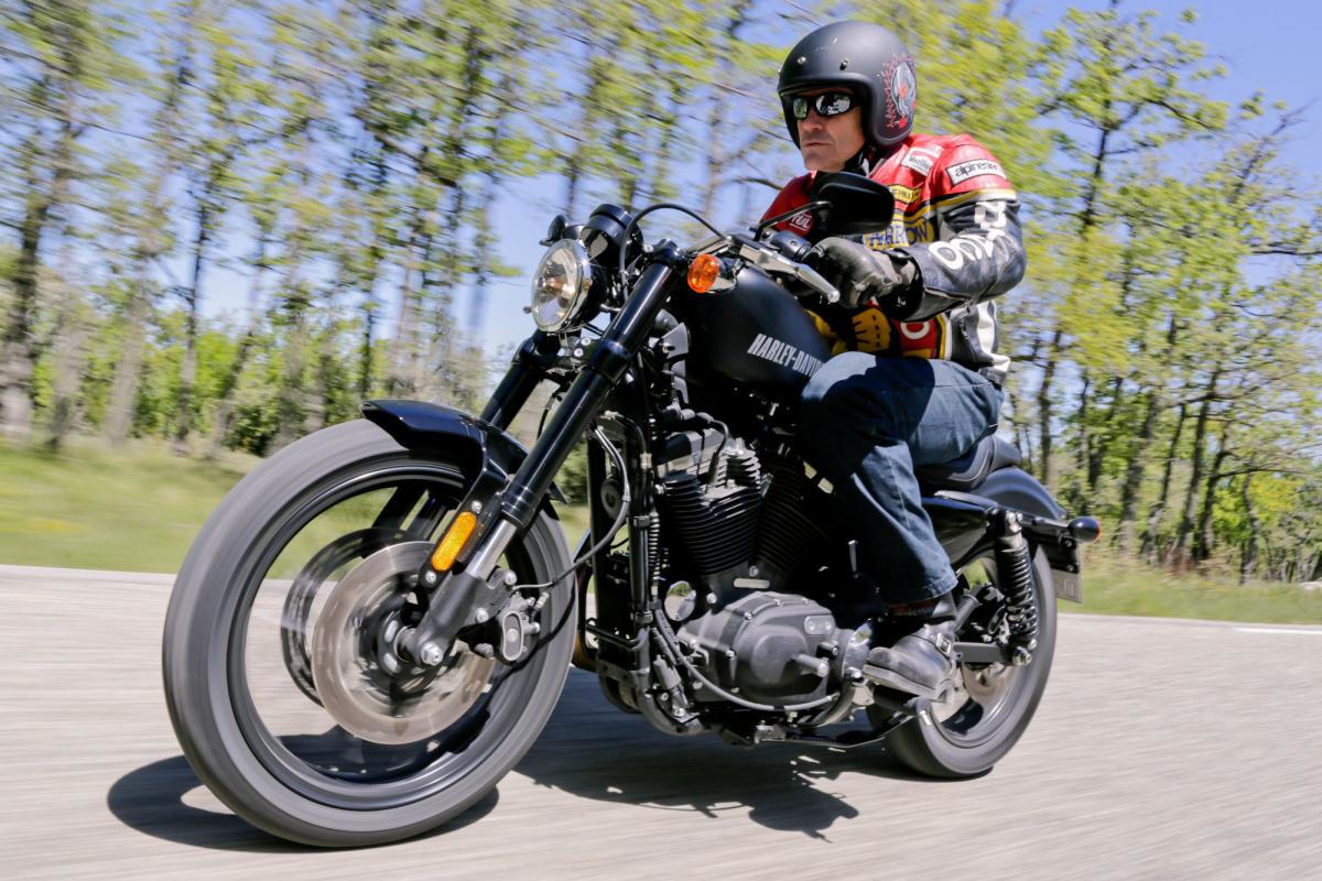 Two Harley Davidson motorcycles