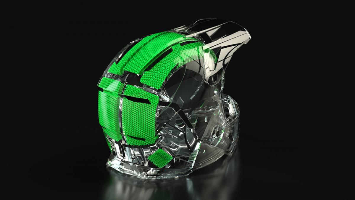 futuristic motorbike helmets