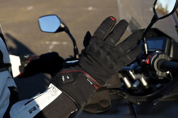 Furygan Genesis heated glove on rider