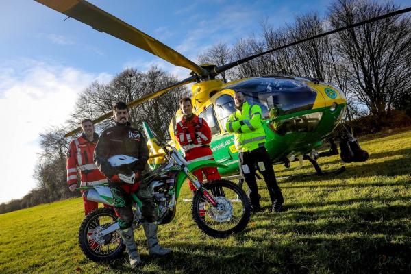 James Hillier visits local air ambulance crew 