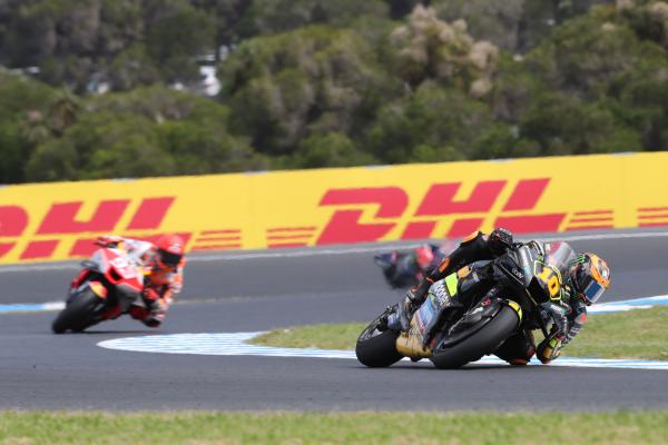 Luca Marini, Marc Marquez, 2023 MotoGP Australian Grand Prix. - Gold and Goose