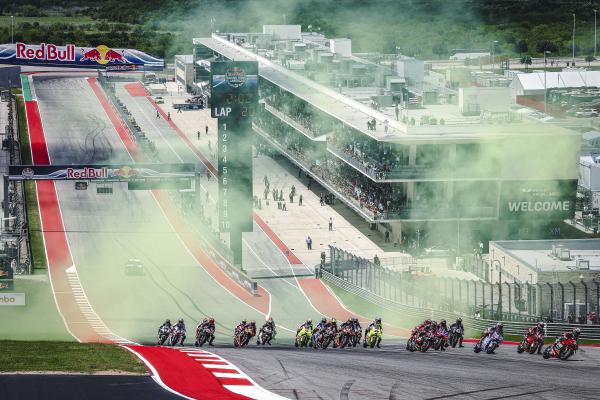 2024 MotoGP Grand Prix of the Americas race start. - Gold and Goose