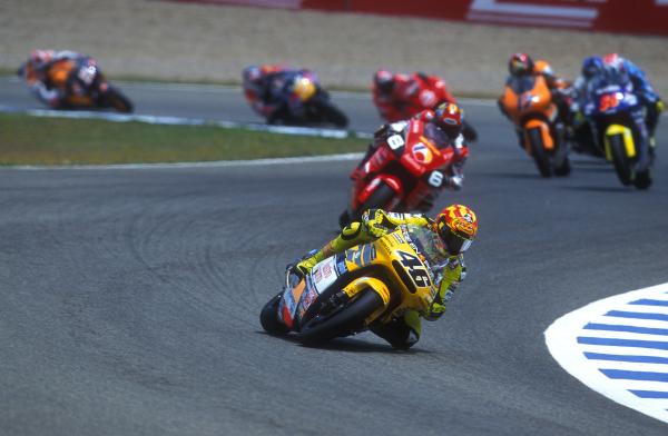 Valentino Rossi, 2001 500cc Spanish Grand Prix. - Gold and Goose