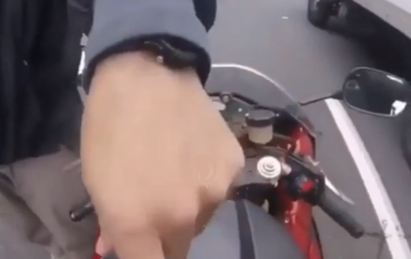 off-duty officer pulls a gun on an unsuspecting biker