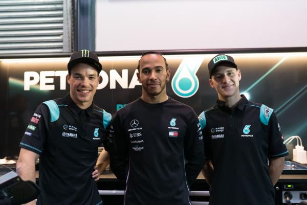 Lewis Hamilton enjoys MotoGP visit