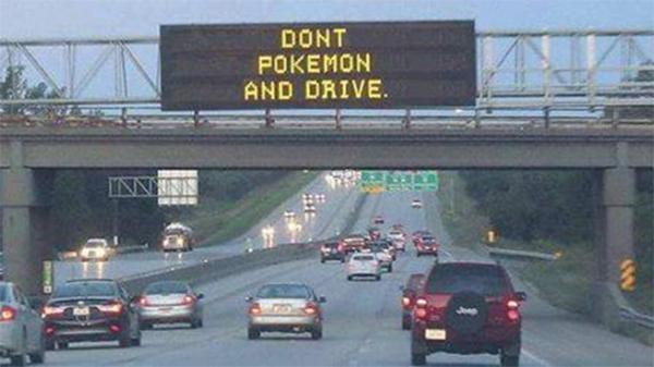 ‘Don’t Pokémon and drive,’ warn police