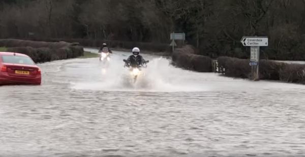 Flooded motorcycles