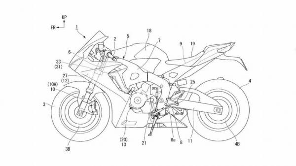 Honda lane assist patent drawing. - Motorcycles News