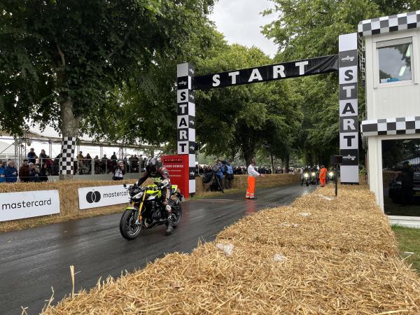 The startline of the Goodwood Festival of Speed hill climb