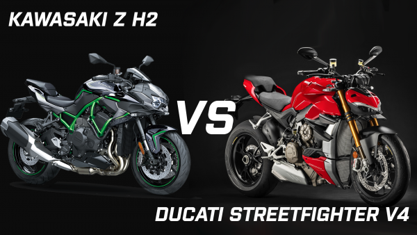 Kawasaki Z h2 vs Ducati Streetfighter V4 head to head
