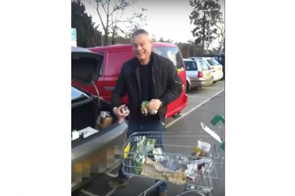 Martin Clunes caught on video parking car in motorcycle bay