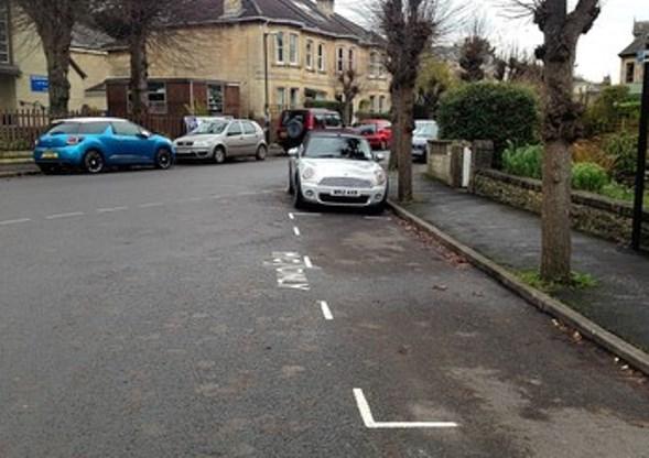 Council leaves motorcycle parking bay in wrong place for a year and a half