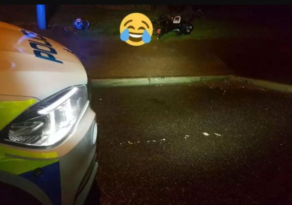 Were police wrong to put emoji on bike crash pic?