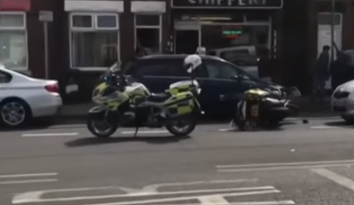WATCH: 'Disgusting' actions of bystanders after Police bike crash