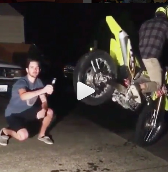 VIDEO: Dirt bikes and beer