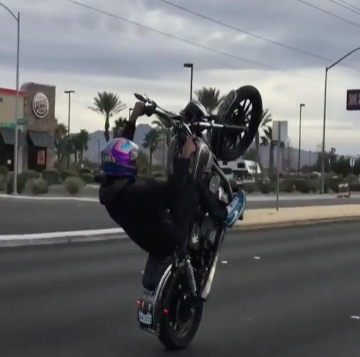 VIDEO: Chopper wheelie