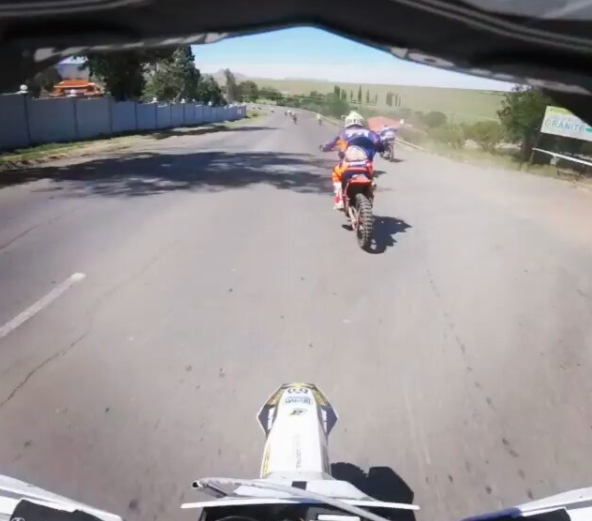 Watch: Full throttle on the dirt bikes