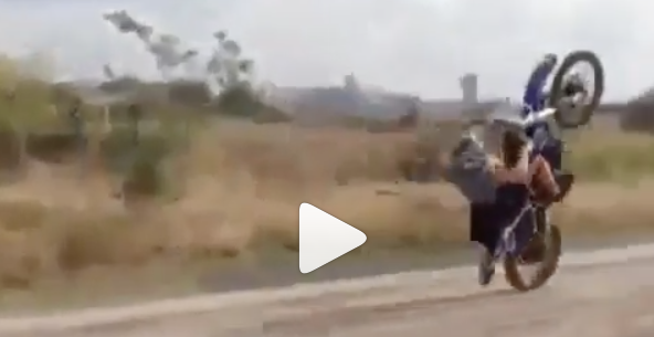 Watch: Why not to wheelie in shorts